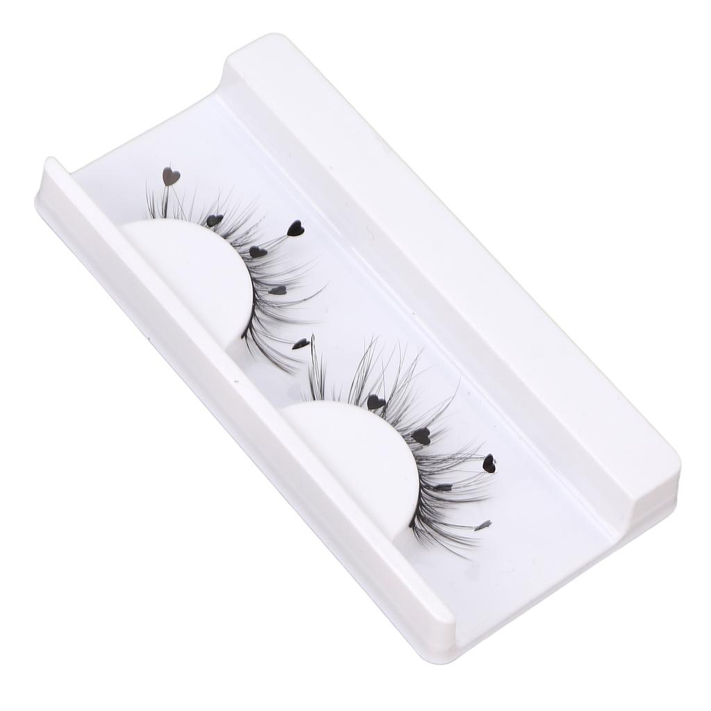 7D False Eyelashes Fluffy Wispy Love Shape Sequin Flutter Fake Eyelashes for Christmas A13