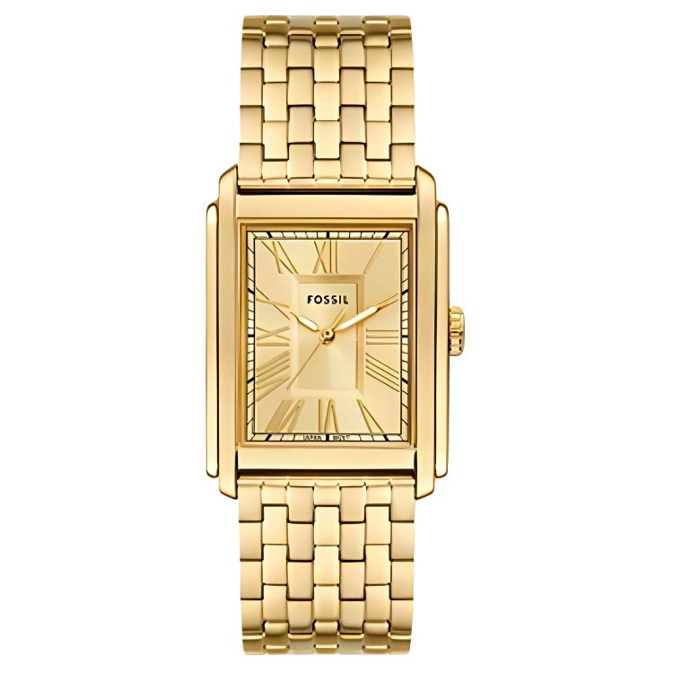 FOSSIL Wrist Watch Quartz Movement Stainless Steel Strap 30mm Gold Dial Women s Watch FS6009 Gold Dial
