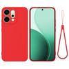 For Oppo Reno14 Pro 5G (China)/Oppo Reno14 Pro 5G (Global) Liquid Silicone Case Phone Back Cover with Hand Strap