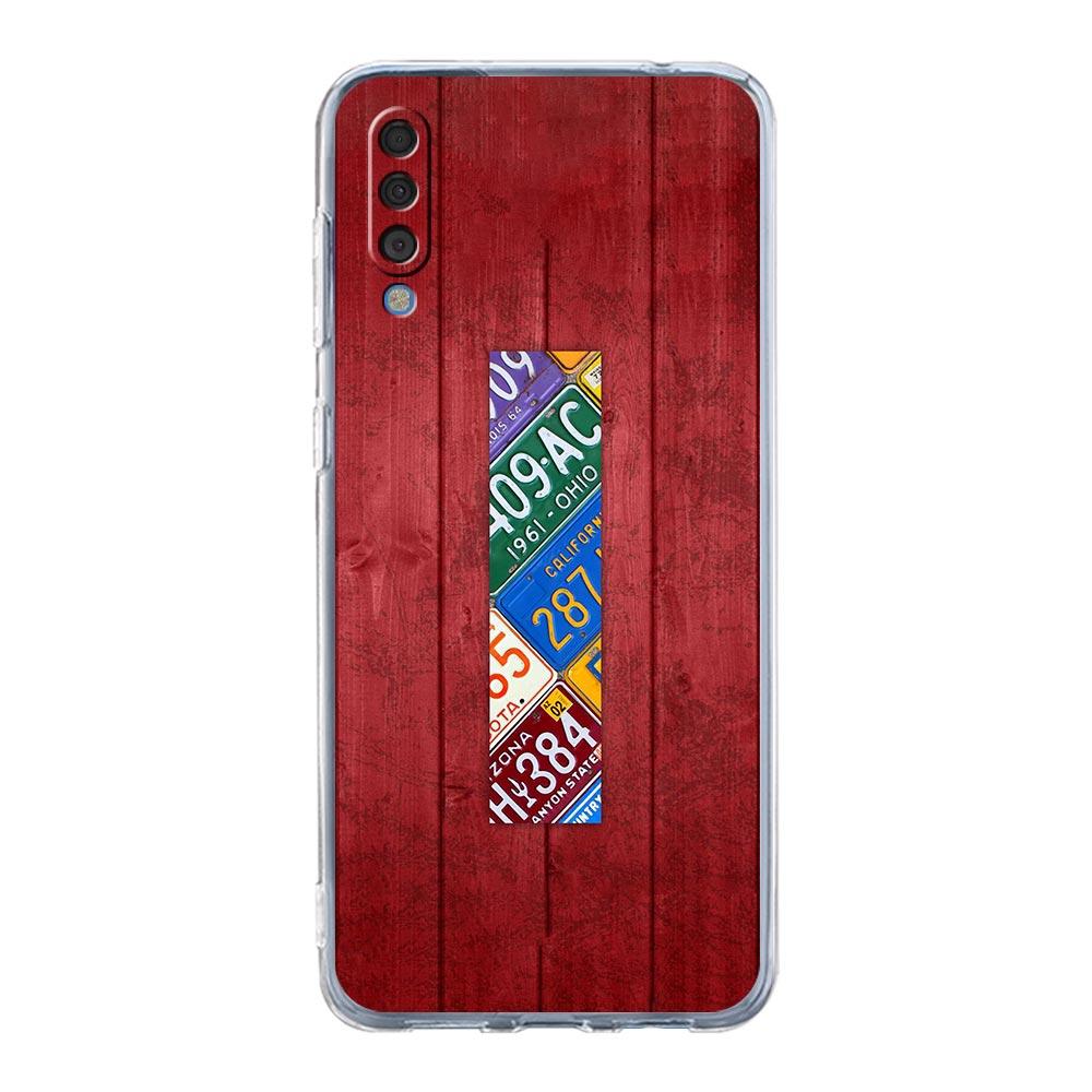 Phone Case For Samsung A14 A50 A70 A30 A40 A20E A10S A20S A02S A04S A12 A22 A32 A34 A42 A52 5G A54 wood License Letters Cover
