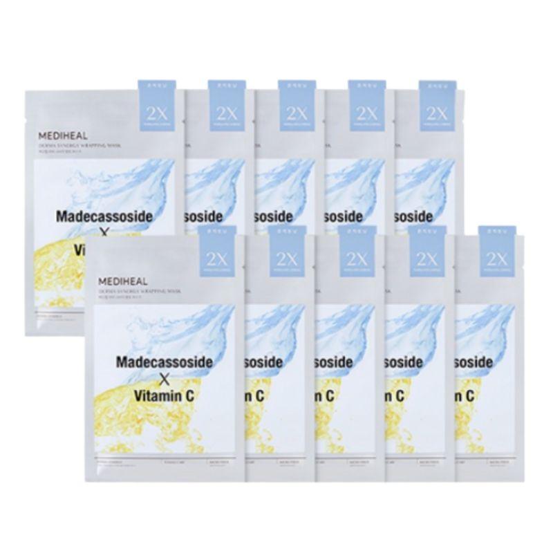 MEDIHEAL Derma Synergy Wrapping Mask [Toning] (10 Sheets) - Vitamin C & Glutathione