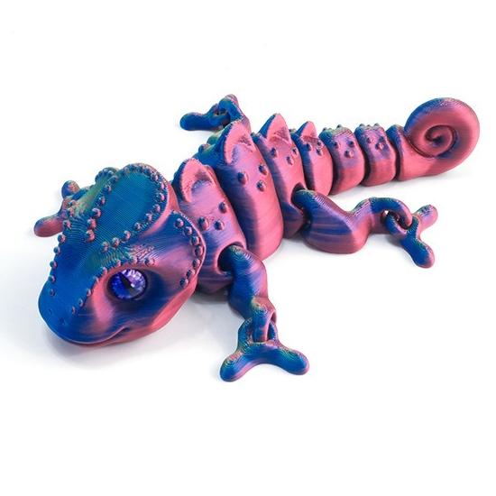 

3D Печать Фигурки Хамелеонов Многосуставные Подвижные Симуляция Глаз для Домашних Аксессуаров Детские Игрушки Подарок Украшение для Гостиной