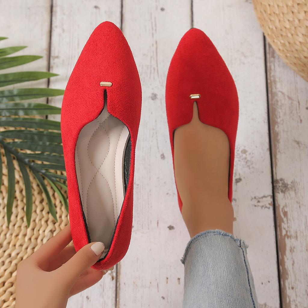 Fashion Spring Autumn Women Flats Pointed Toe Loafers 2025 New Ballet Flat Woman Shoes Solid Color Boat Shoes Comfortable sneakers women