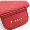 Leather Car Armrest Box Pad for Model 3 Model S Model X Model Y Center Console Protector Cover with Storage Pocket