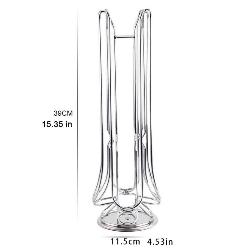 Coffee capsule storage rack, 24 Nespresso coffee capsule coffee cup storage rack, Vertuo stainless steel storage display rack