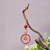 Natural Cinnabar Red Sand Ghost Coin Peace Buckle Pendant