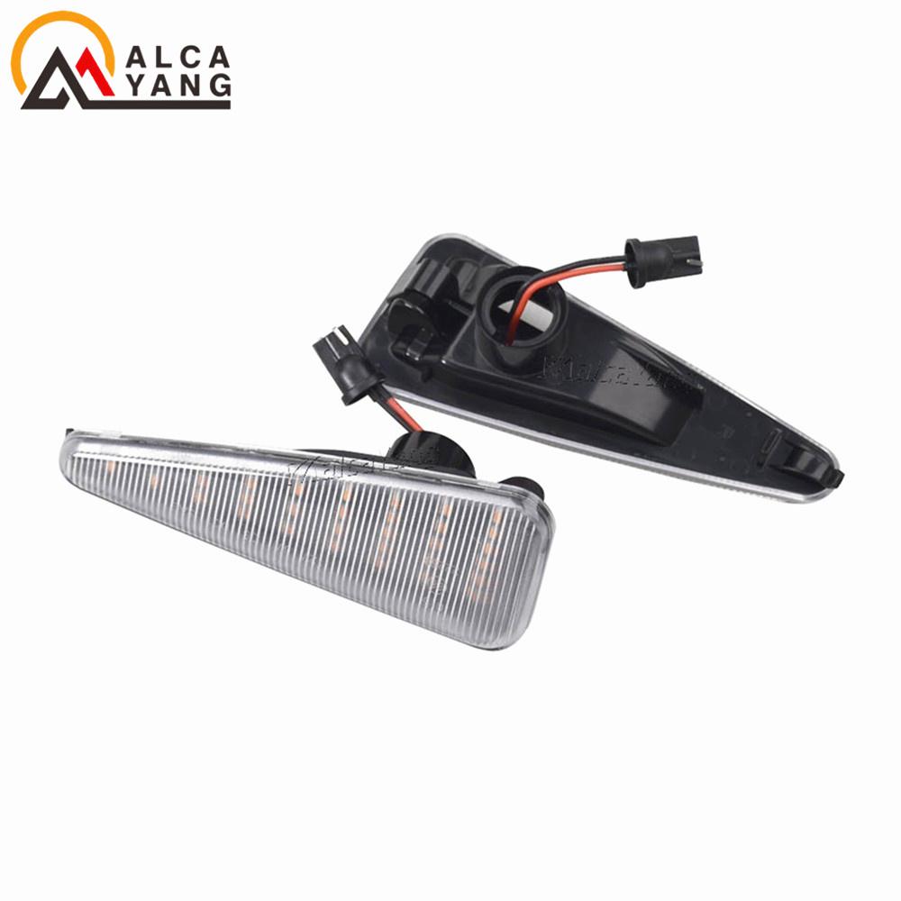 2PCS Dynamic LED Side Marker Light Turn Signal Blinker Lamp for Dacia Logan Sandero I Renault Stepway Thalia 2008-2011
