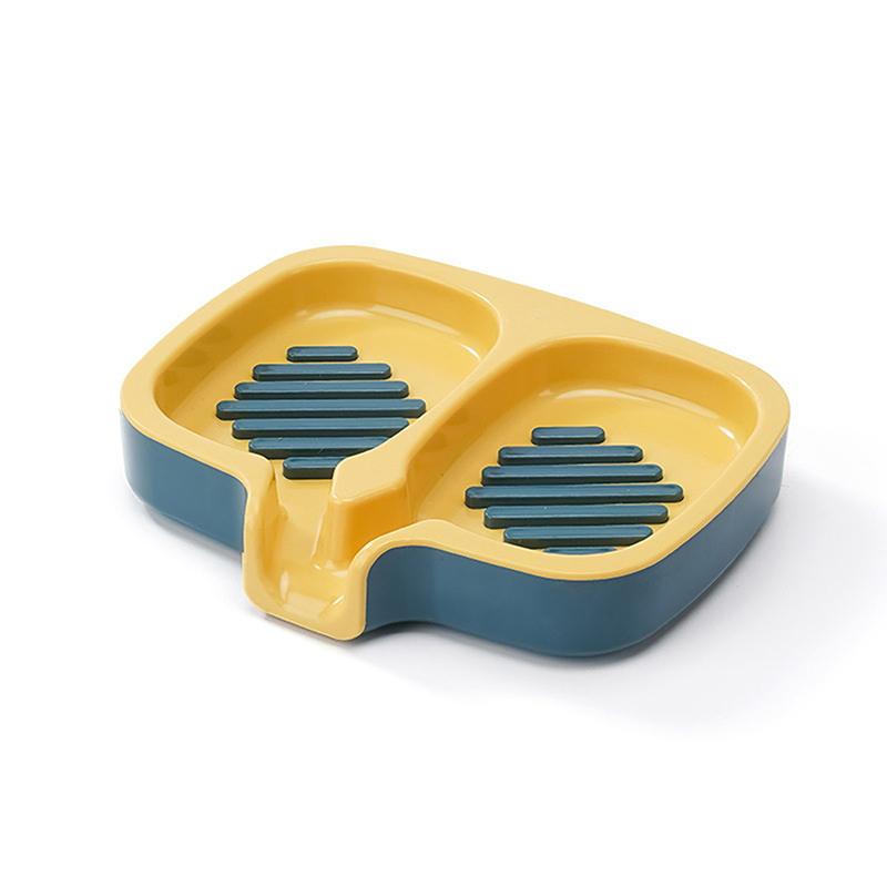 Dvojvrstvový odtokový mydelník s výlevkou; Kúpeľňová krabica na uloženie pracieho mydla; Nástenný odkvapkávací držiak na mydlo do toalety. B