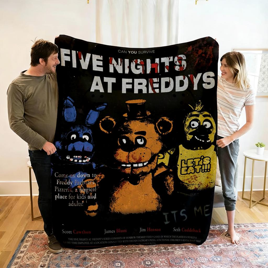 Fnaf Five-nights-At-Freddys Children Warm Soft Anime Blankets for Sofa Bed Cover Blanket Suitable for Birthday Souvenir Gifts