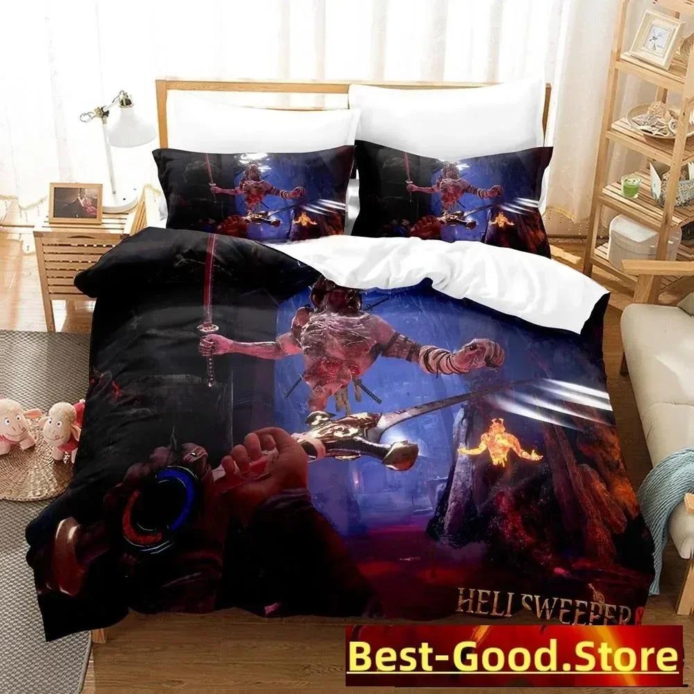 3D Game Hellsweeper VR Printed Bed Set Duvet Cover Pillowcase Bedding Set Bed Linen Sheet Quilt Cover Full Queen King Size