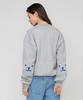 GRAVER [Unisex] Elbow Puppy Face Smile Sweatshirt_Gray/Blue Logo