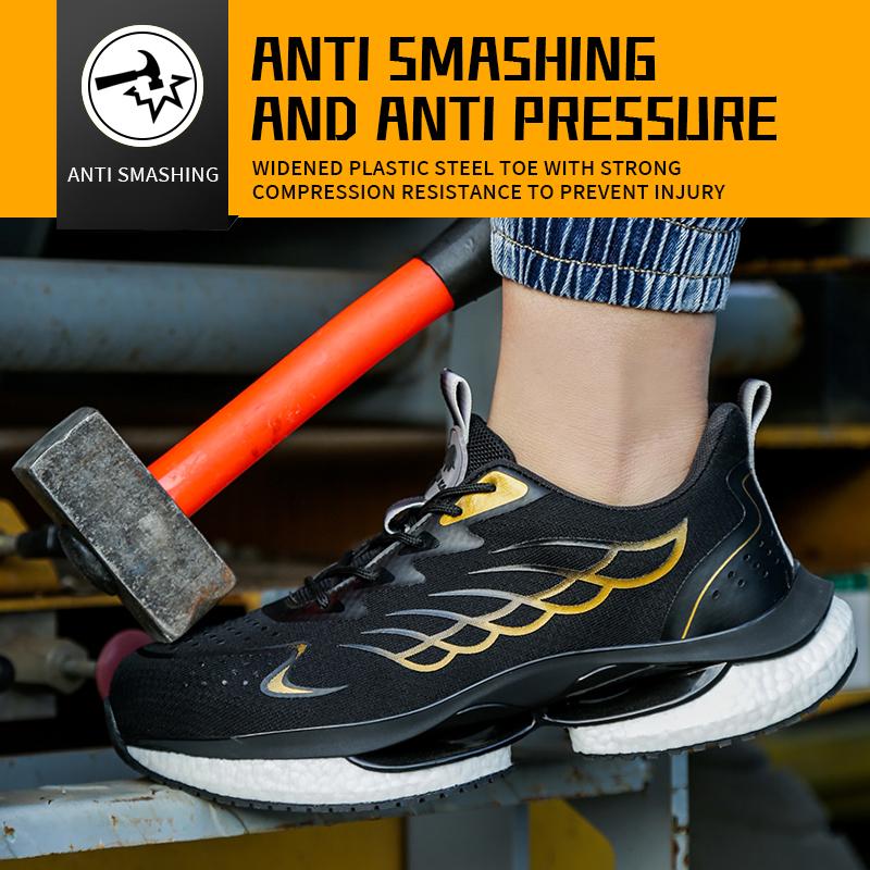 Modă Siguranță Pantofi de Siguranță pentru Bărbați Pantofi de Lucru Izolați Bombeu din Oțel Plastic Anti-Perforație Pantofi de Protecție Ușori