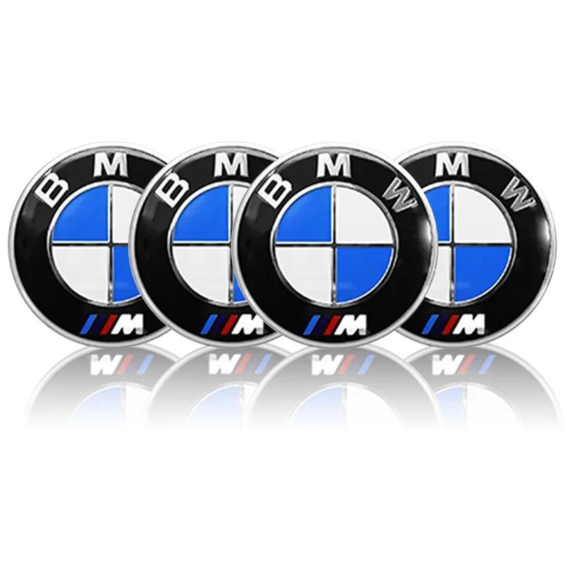 4pcs Car Wheel Center Hub Cap Badge Logo Sticker For BMW M Performance E84 E87 X5 E70 F25 E90 E91 F01 F02 E60 E61 F10 F15 F30 M3 HA4