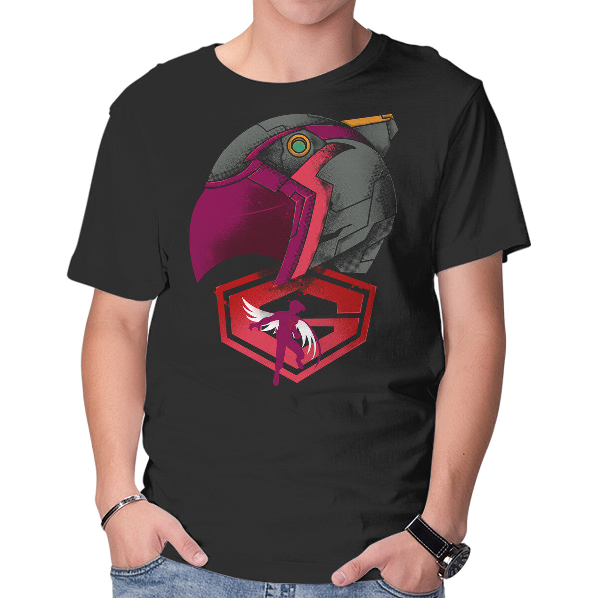 Unisex Crew Neck T-Shirt Jo The Condor Graphic Short Sleeve Casual Tee L