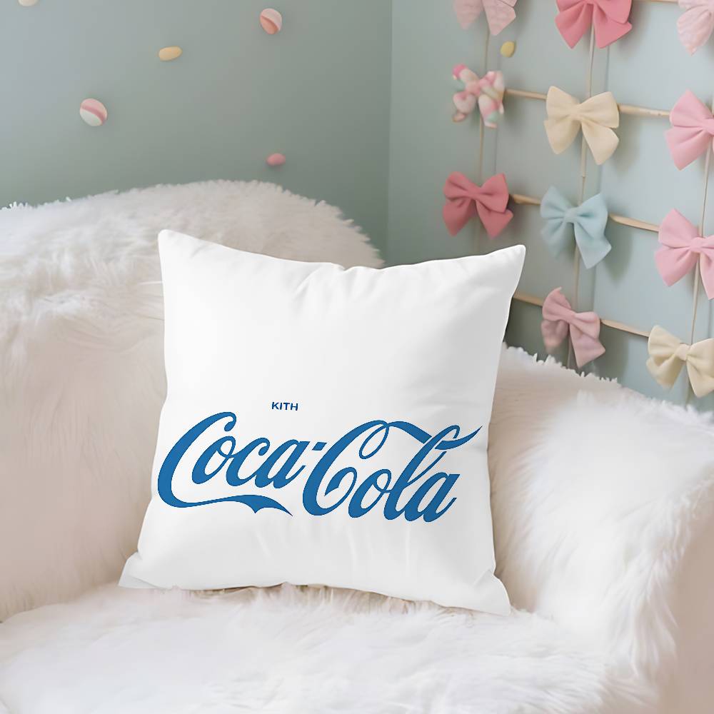 C-C-Mode Cola-Kasten Plüschstoff Weiche Kissenhülle Beidseitiger Druck Kissenbezug Haushaltsgeschenke