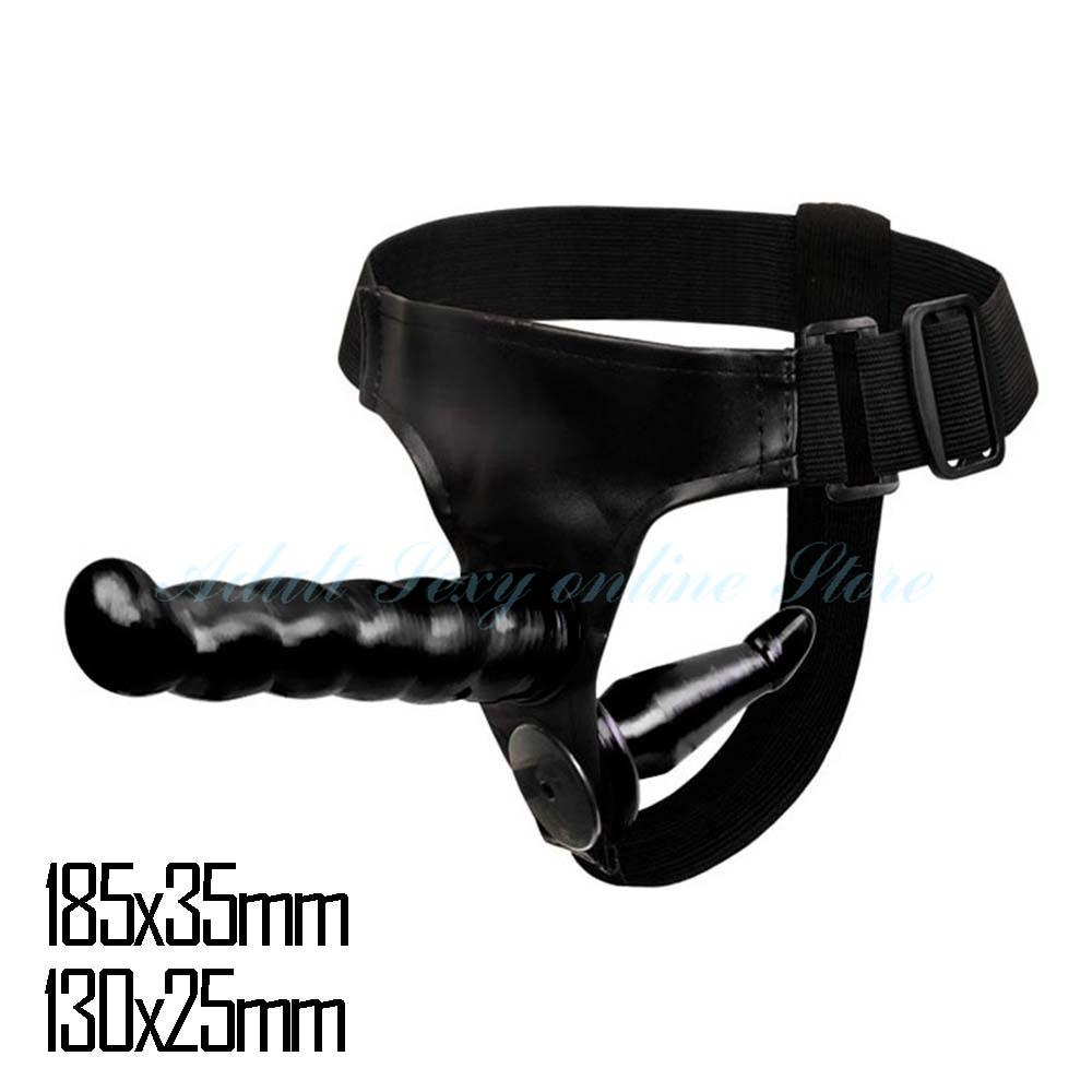 Double Strapon Anal Ultra Elastic Harness Strap On Dildo Lesbian Strap-on Penis Adult Sex Toys For Women