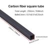 1/2/3pcs square carbon fiber tube, outer and inner high-strength carbon fiber tube/carbon fiber square tube Length 250mm