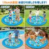 Ninonly Fountain MatPool, 170cm Diameter, for Children and Pets, 3 Fountain Height Settings, No Inflation Required, Cute Play Mat, Water Play, Pool