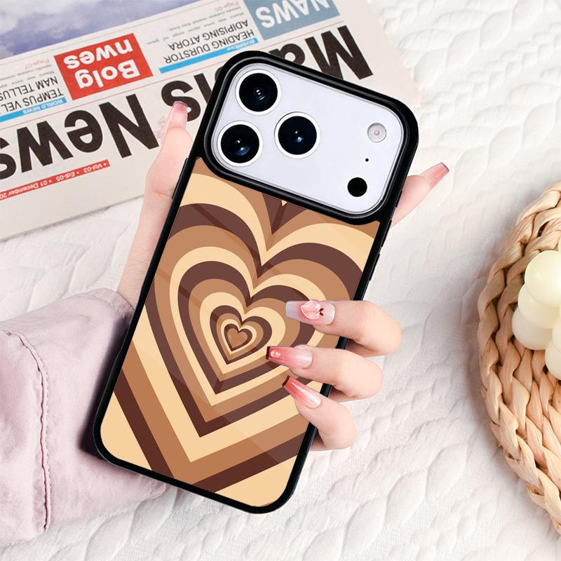 Latte Love Groovy Coffee Heart Pink Phone Case For IPhone 17 16e 15 14 13 12 11 Pro Max Air Mini Soft Protective Cover