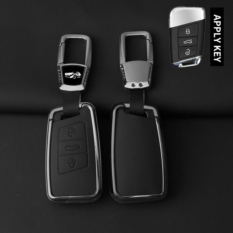 Interior Mouldings Car Zinc Alloy Key Case Cover Protect Shell Fob For VW Volkswagen Magotan Passat B8 Skoda Superb Kodiaq A7 Ke