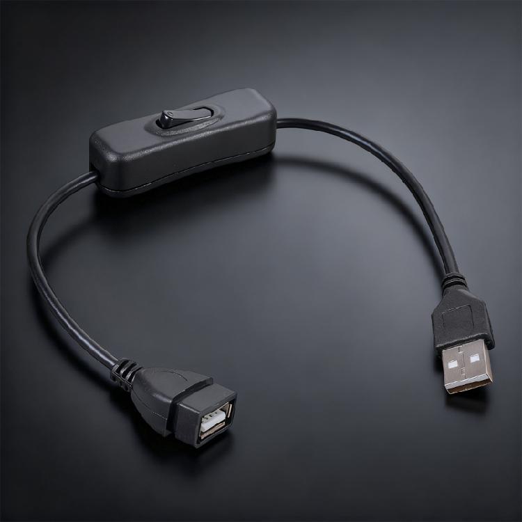 2pieces USB Charging Cable USB Switcher Cord With Power Switcher For Desk Fan LED Light Low Power USB A Devices 30cm