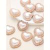 Heart-Shaped Rhinestone & Faux Pearl Decor Home Clothing Accessories DIY Jewelry Making Supplies