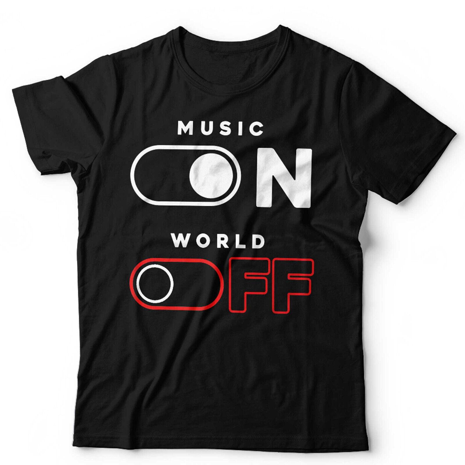 Music Tshirt Music On World Off Unisex and Hi Fi Concert Stereo Musician S