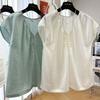 Rellawear Women V Neck Short sleeVe Top 2color 250521 Hy30