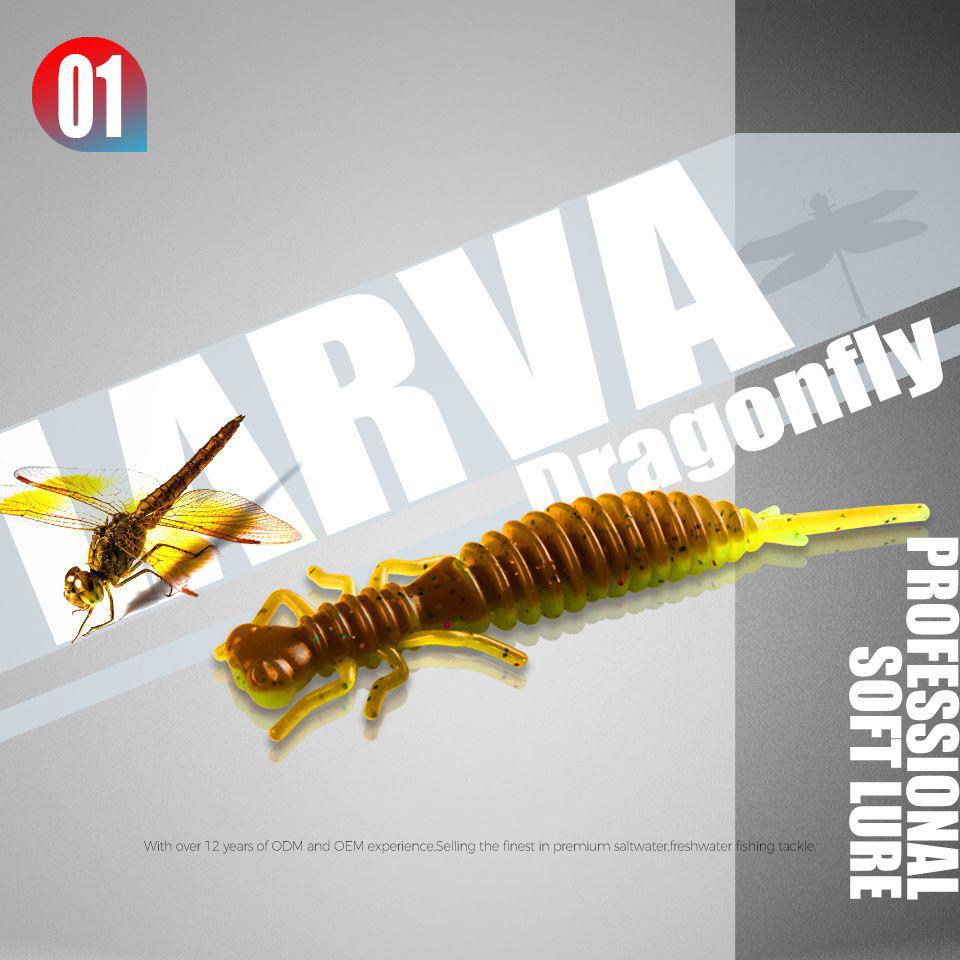 

BEARKING Dragonfly Larva Soft Fishing Lure 5CM 62mm 1.6g 8 pieces per pack
