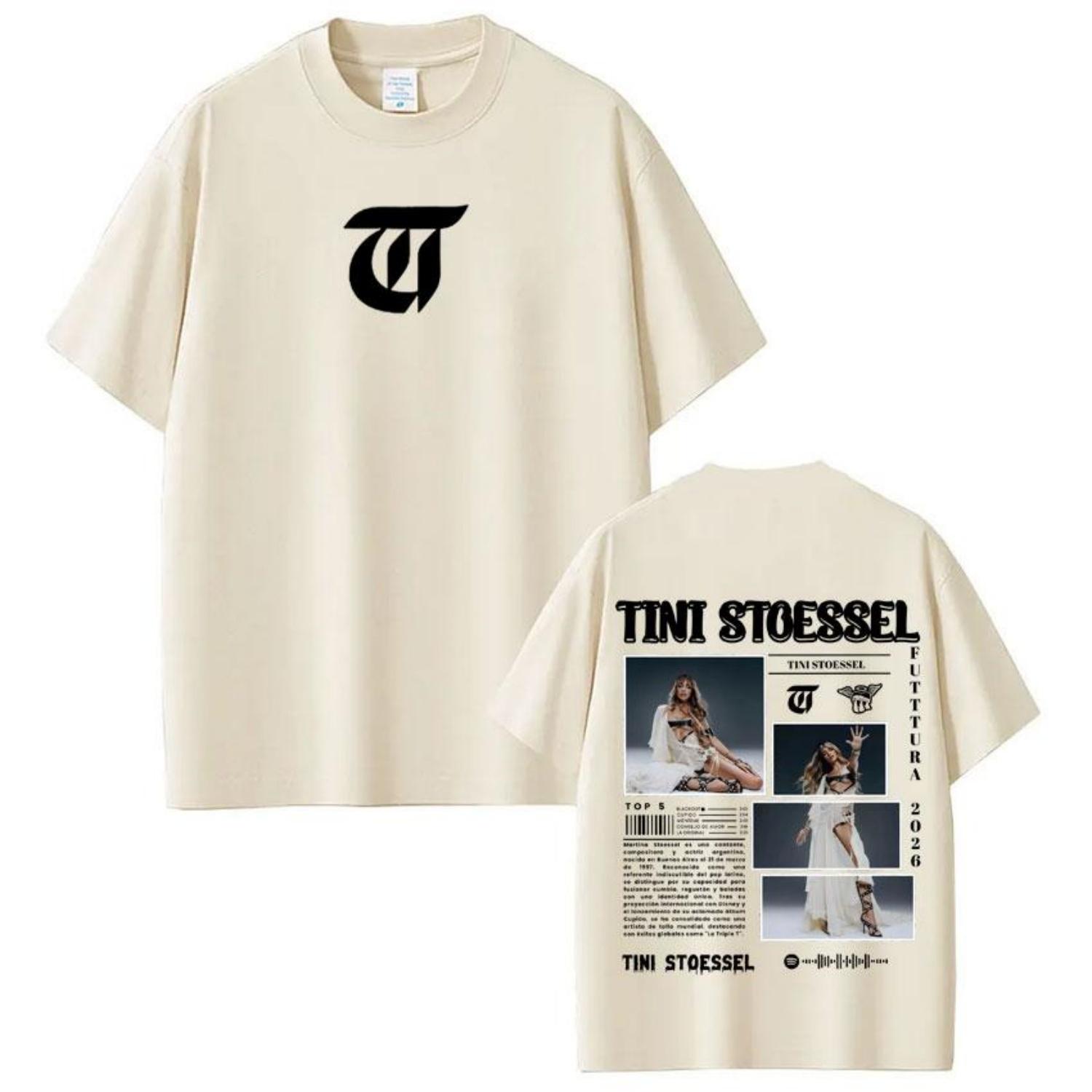 

Tini Stoessel Futtura Album Tour 2026 Graphic T Shirt Men Women Clothing Fashion Aesthetic Tshirts Harajuku Cotton Tshirts Top XXXXXL чорний