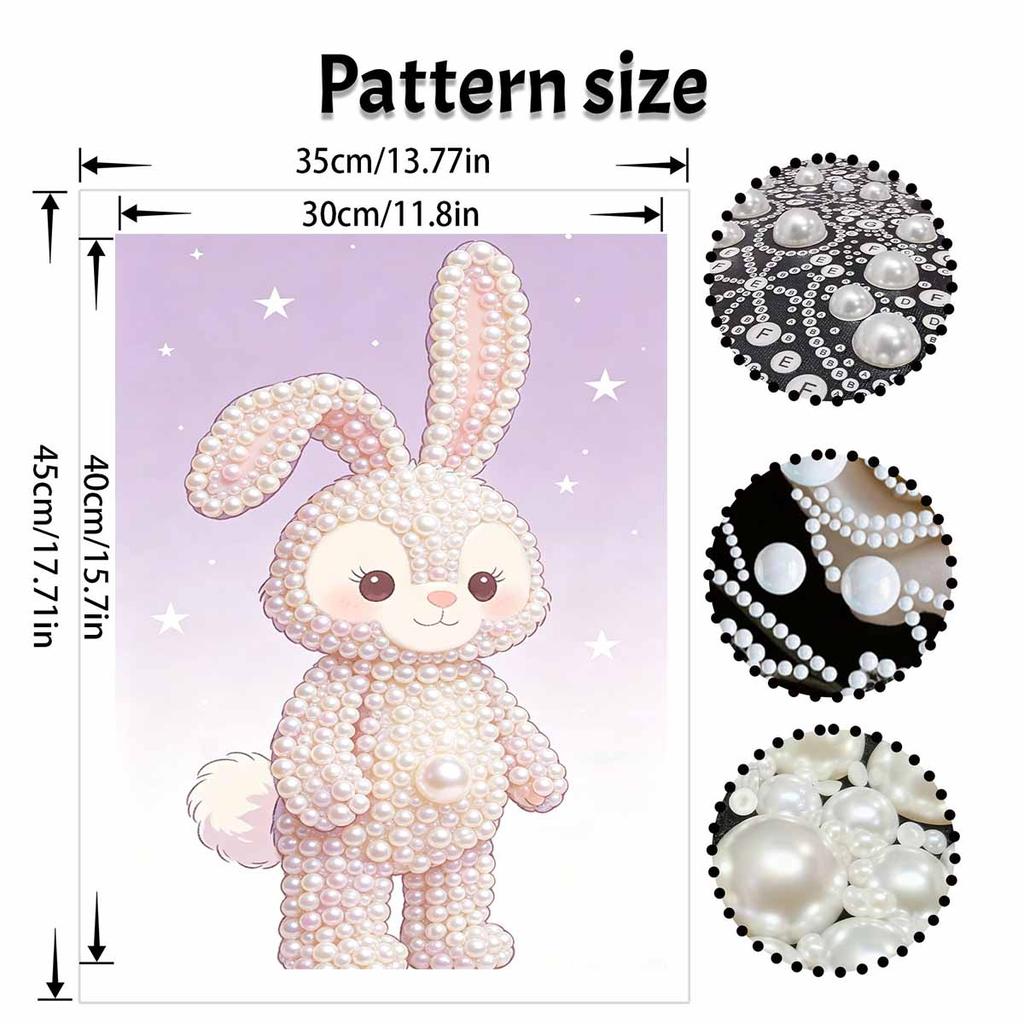 Disney 5D DIY Pearl Painting Kit, Lovely Bunny Home Bedroom Wall Decor Crafts Handmade Gift Decoration