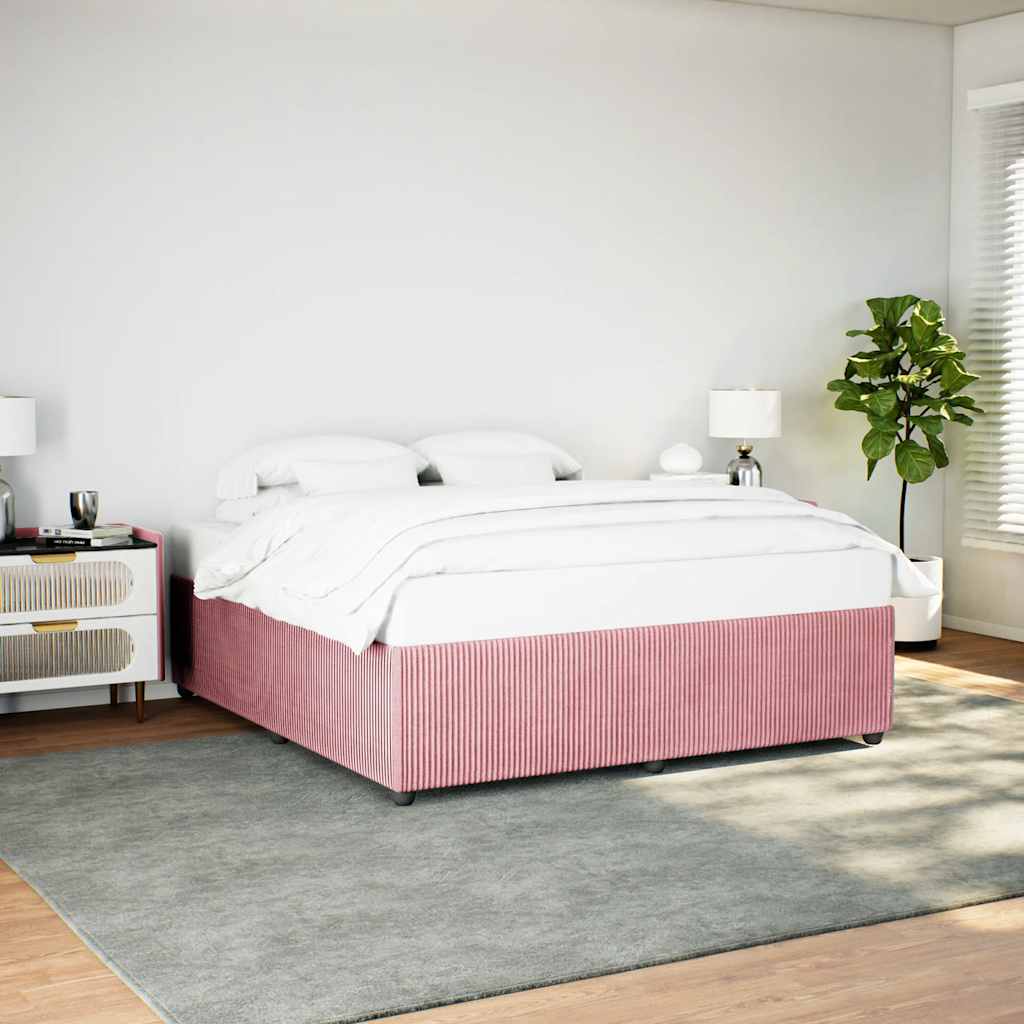 Pink Bed Frame 180 x 200 cm Velvet