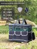 Telescopic Handle Tool Bag with Wheels: Large Capacity, Durable Square Storage for Electricians & Carpenters
