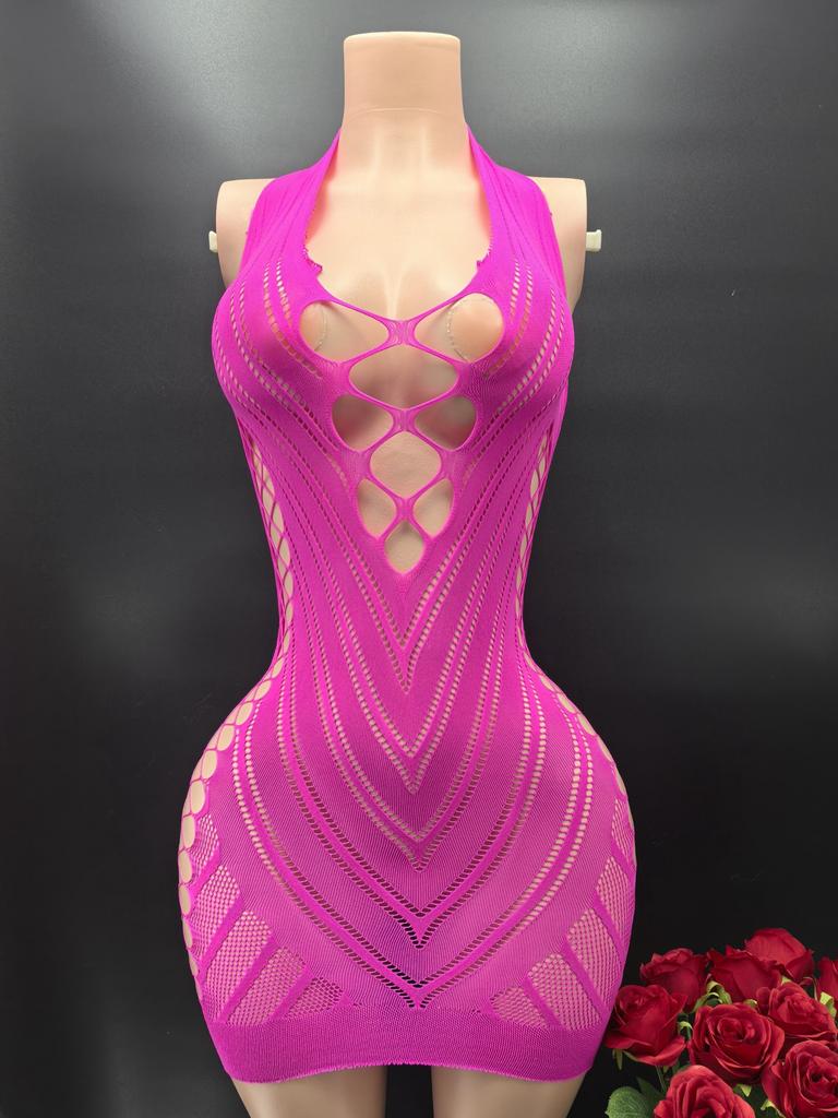 Night Dress Fishnet Hot Erotic Underwear Mini Dress Porno Women Lingerie Mesh Bodysuits Sexy Costumes Lenceria Beach Dress