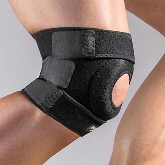 1Pc Knie Stabilisator Elastische Atmungsaktive Schwarz Einstellbare Kompression Knie Unterstützung Klammer für Training