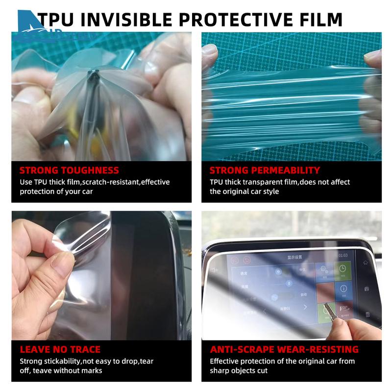 TPU Protective Interior Film for Mercedes Benz MB W214 E-Class 2024 Car Center Console Transparent Anti-scratch Repair Styling