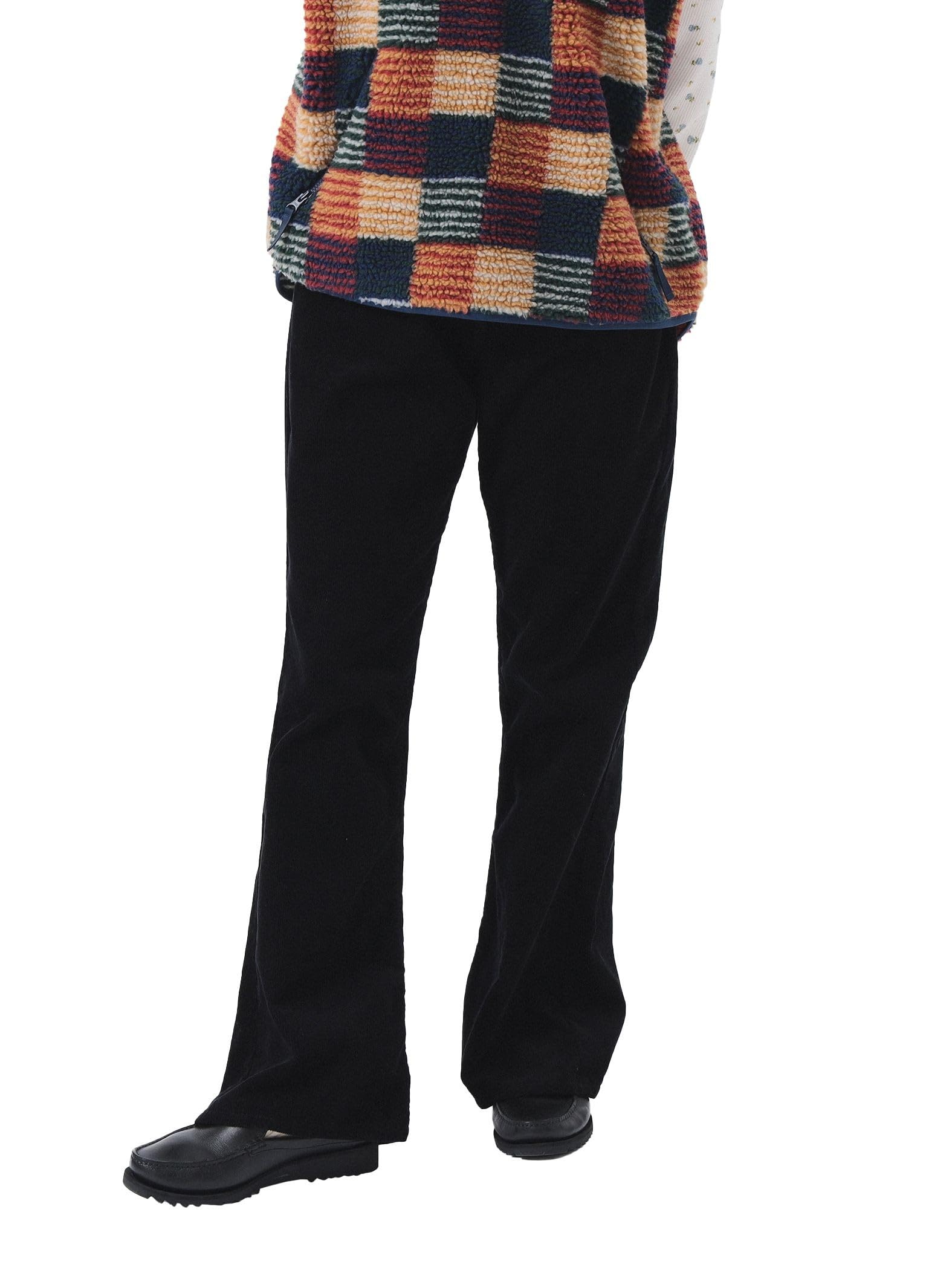 

Beams Boy Women s Cord Flare Work Pants, Black 2