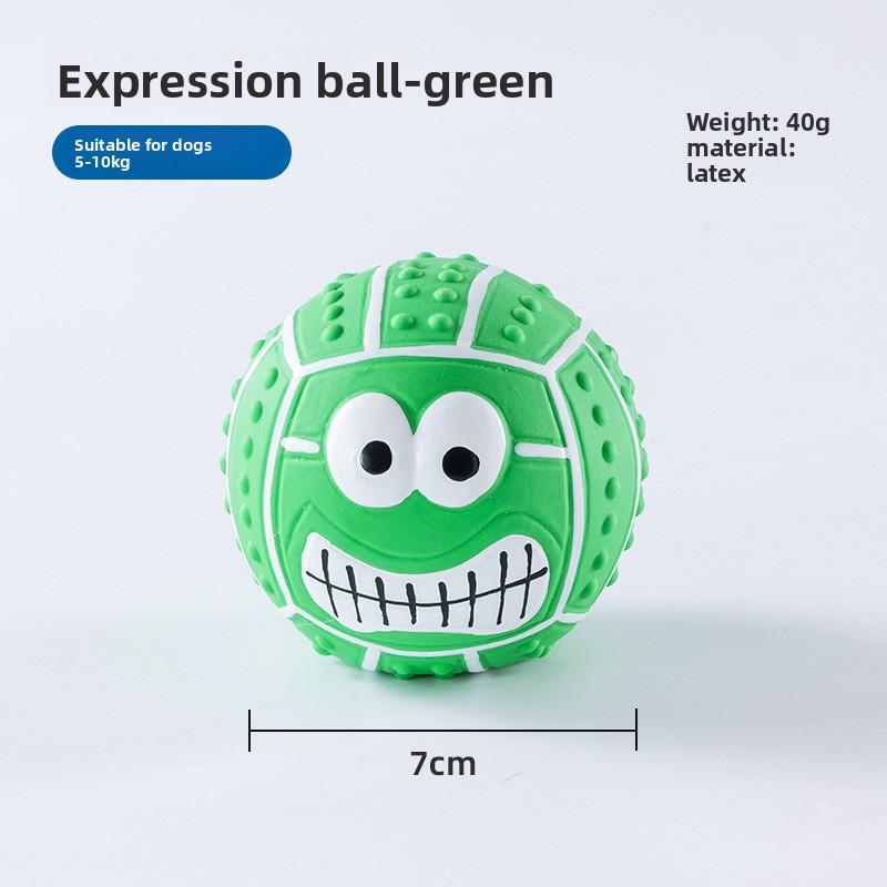 Dog Toy Ball Training Interactive Chewing Toy, Durable and Bite-resistant, Cleaning Teeth, Making Sound, Elastic Ball, Pet Toy