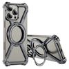 For iPhone 16 Pro Max Bumper Cases Borderless Metal Frame Cover Compatible with MagSafe Kickstand