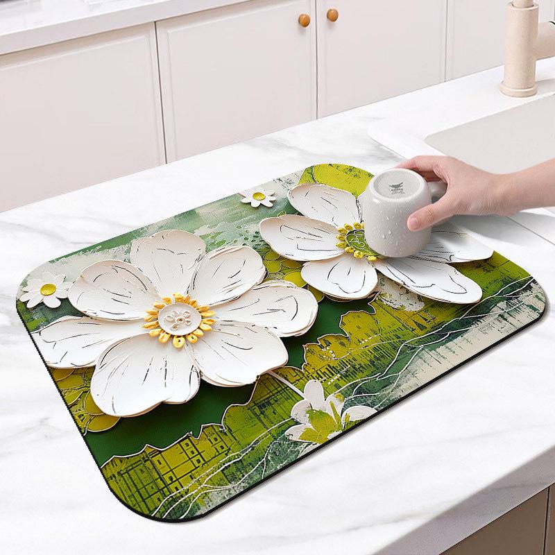 Absorbent Quick-Dry Diatomaceous Earth Kitchen & Table Mat