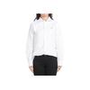 Polo Ralph Lauren Solid Logo Loose Buttonless Long Sleeve Shirt Women Shirts White 211970736-001