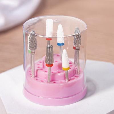 48-Slot Nail Drill Bit Organizer Case Large  Storage Holder Display Stand for Manicure Tools for Salon Home Use