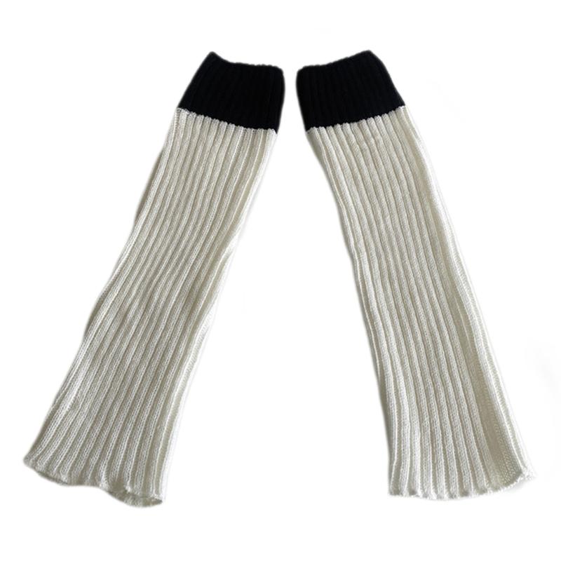 Campus Style Leg Warmers Gothic Knit Long Socks Leggings Gaiters Autumn Winter Cuffs Ankle Heaps Socks