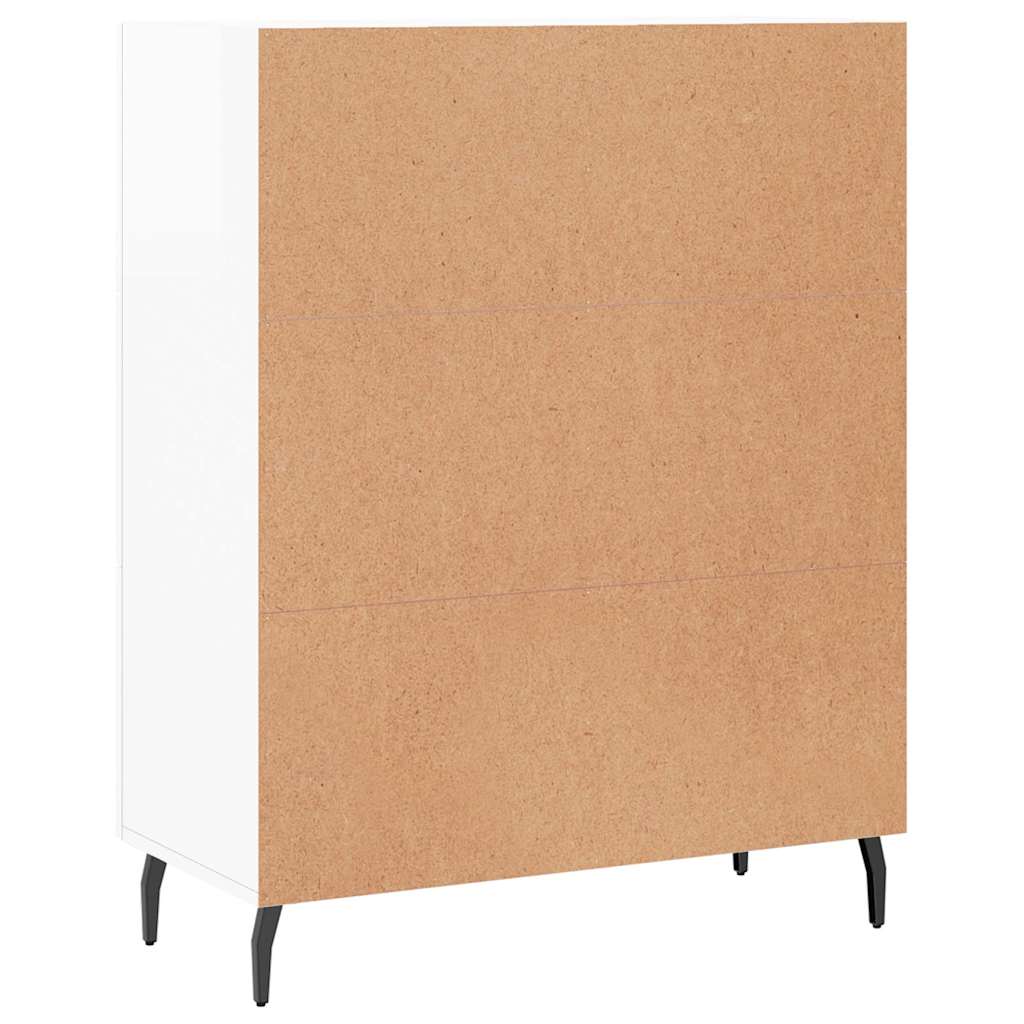 Vidaxl Cabinet, White, Glossy, 69.5X34X90 Cm, Wood-Based Material