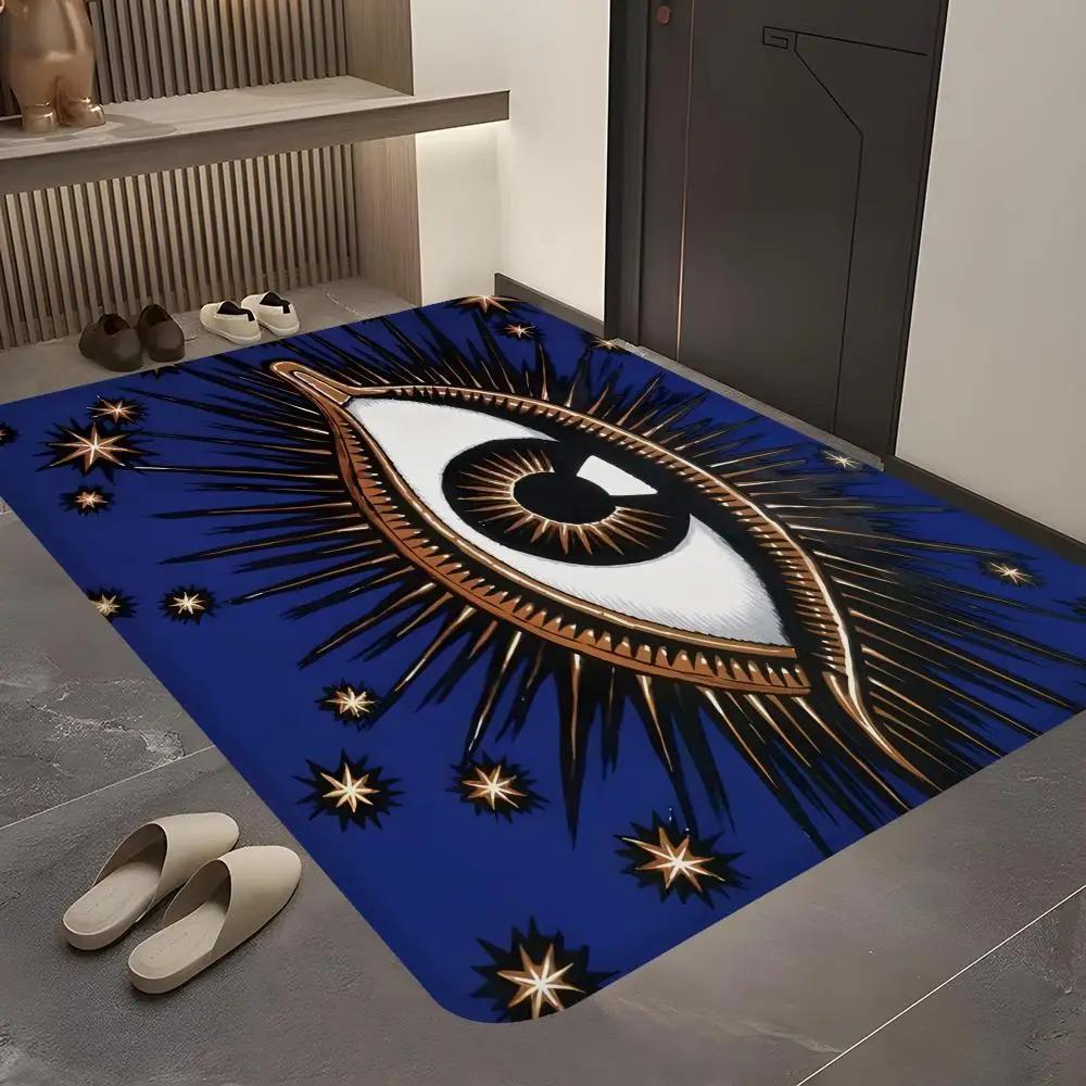 Evil Eye Floor Mat Bath Mat Nordic Style Home Doormat Bathroom-Toilet Mats Bedroom Welcome Doormat 260g Flannel Free Shipping