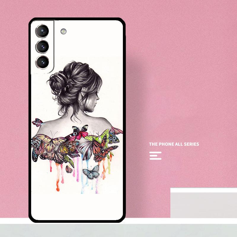 Butterfly Phone Case For Samsung Galaxy S26 S25 S24 S20 S21 S22 S23 Ultra S10 Plus S25 FE Cover Coque