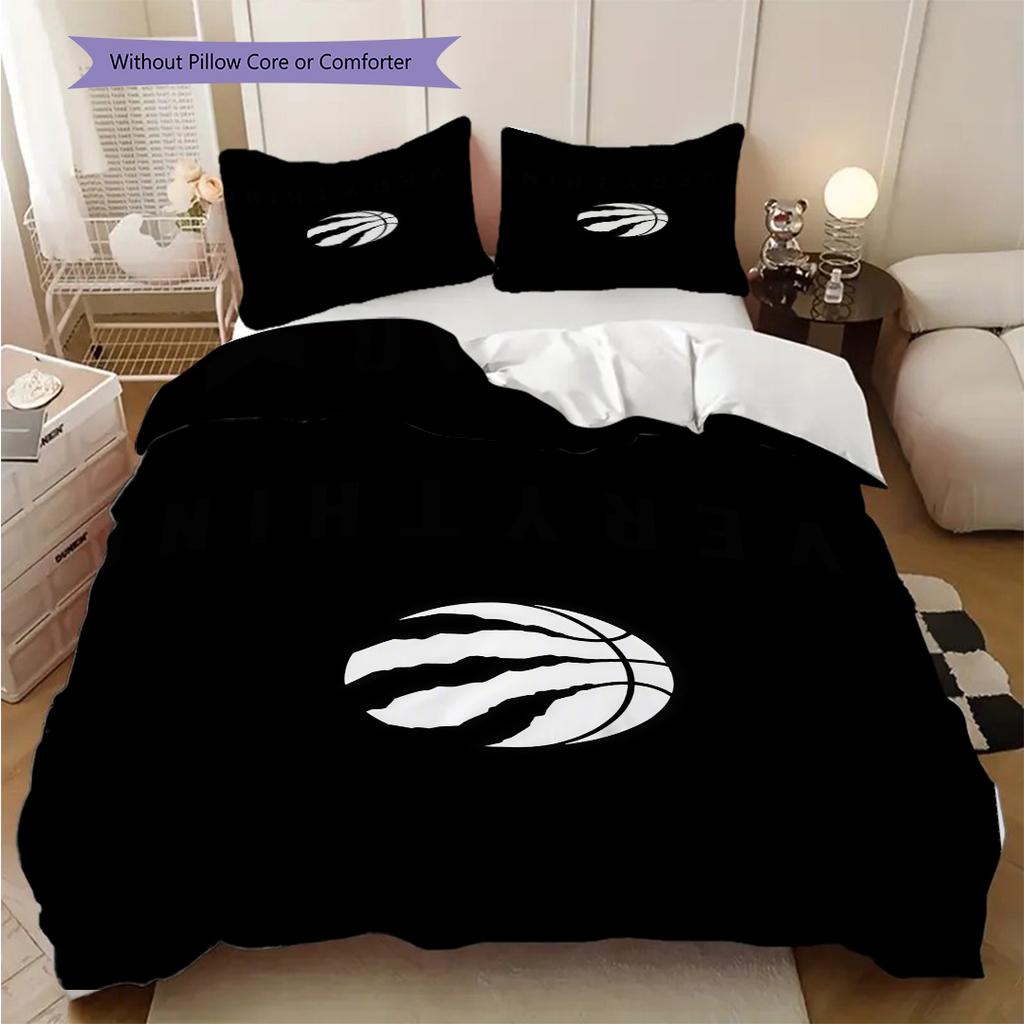 Toronto Raptors Passion Court Bedding(1 * Duvet Cover + 2 * Pillowcase, Without core)Soft and Comfortable Duvet Cover and Pillowcase