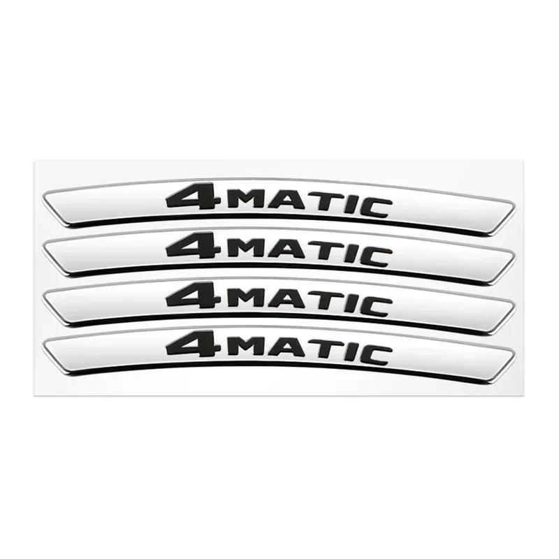 4Pcs Metal Car Wheel Hub Sticker Decorative Accessories For Mercedes Benz AMG GLE GLC W205 W206 W203 W204 W210 W212 W213