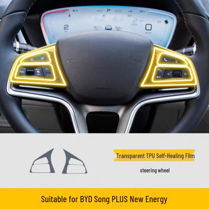 Suitable for 25 Models: BYD Song Plus DMI EV Interior Film & Central Control Sticker