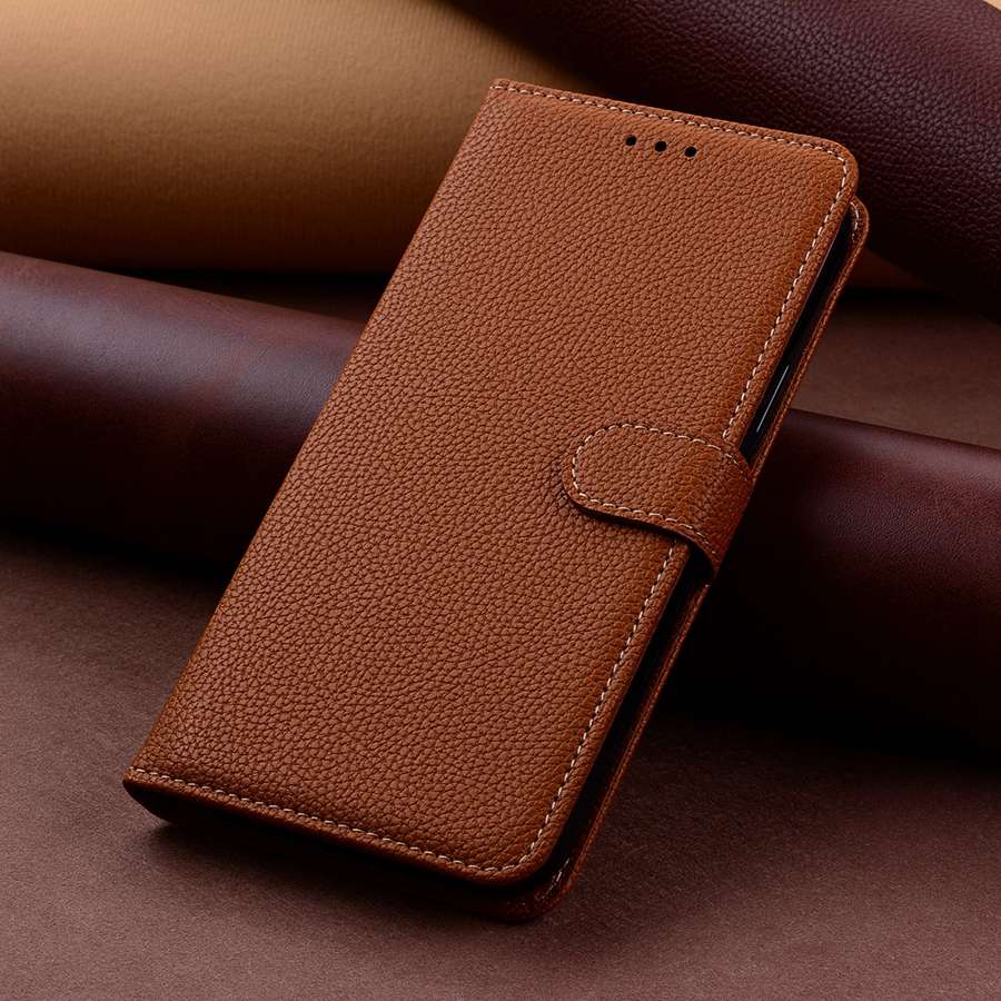 Litchi Texture Leather Flip Case For Xiaomi Poco M8 C65 X6 Pro 5G M4 M3 X5 13T 12T 15T Redmi Note 8 9 10 11 12 13 9T 9C 13C A2 A3 Wallet Phone Cover